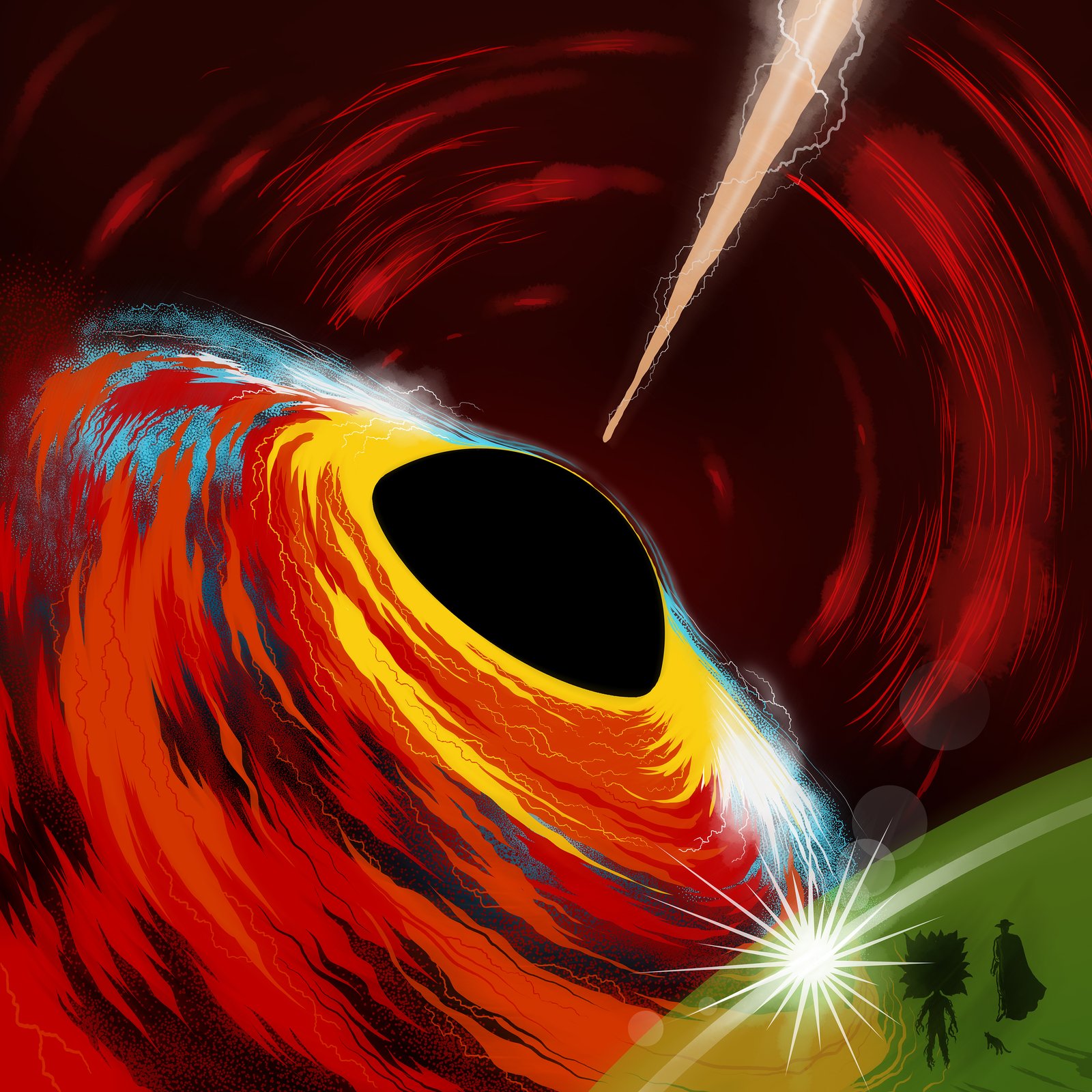 Fenda cosmica e singularidade gravitacional onde a consciencia estelar colidiu com a Terra
